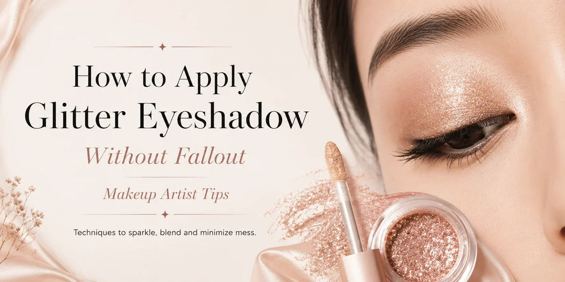 How to Apply Glitter Eyeshadow Without Fallout: Makeup Artist Tips - RV Cosmetics