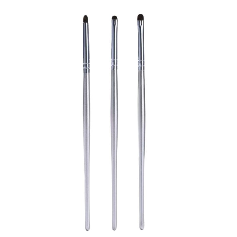Silver Wooden Handle 3pcs Horse Hair Eyeshadow Brush Set Australia