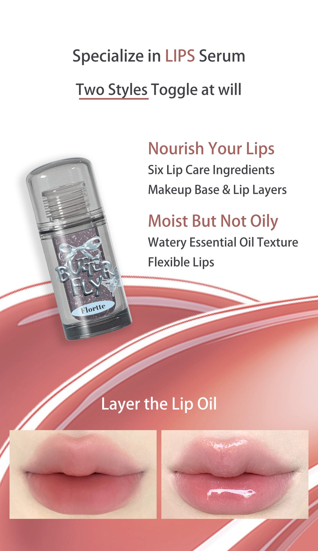 FLORTTE Twin Butterfly Series Lip Serum
