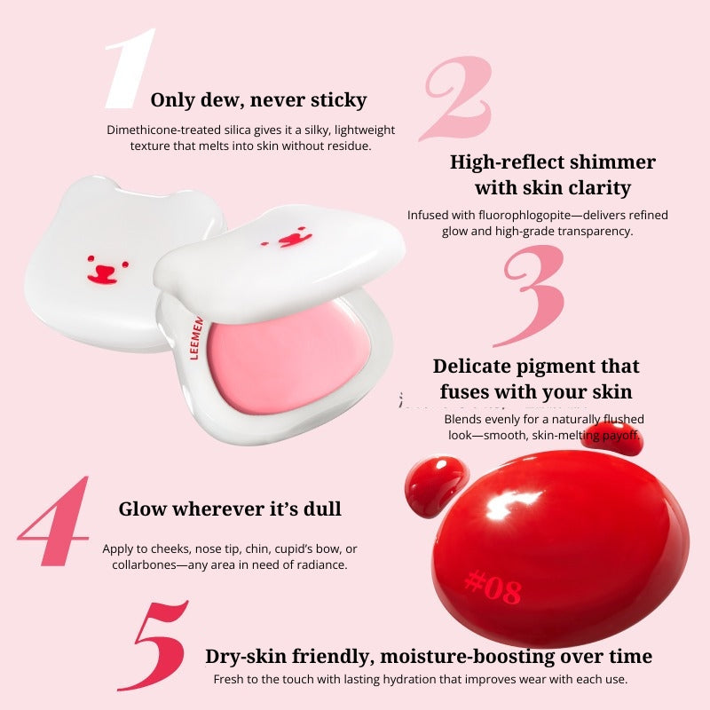 LEEMEMBER Lychee Series Hydrating Multi-Purpose Blush Balm