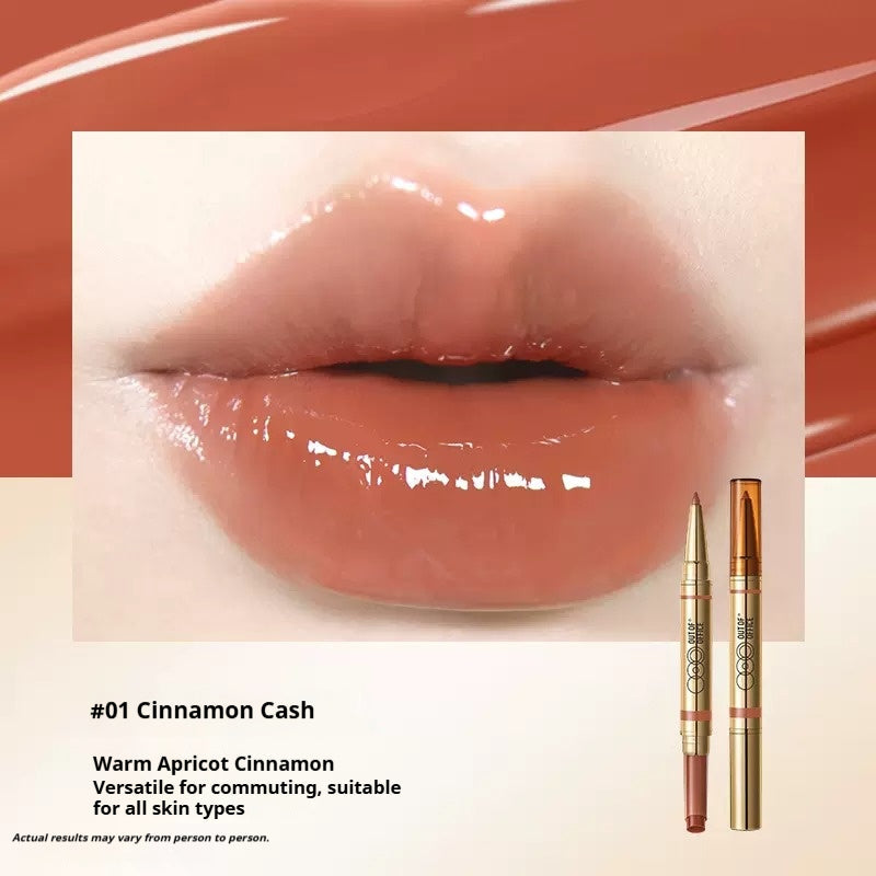 Out of Office 2-in-1 Lip Balm & Lip Liner Duo creamy lipstick