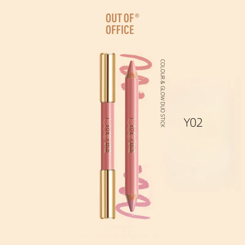 OUT OF OFFICE blush Lumeglow Duo Pencil (+sharpener）