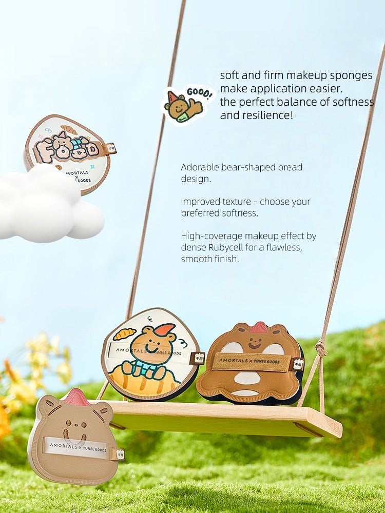 AMORTALS x TUNEE GOODS Croissant Makeup Sponge Set - RV Cosmetics