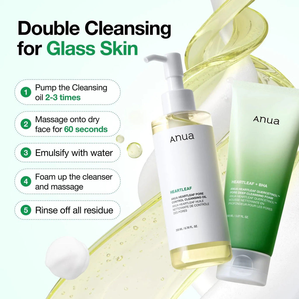 Anua Double Cleansing Duo – Cleansing Oil 200ml + Foam 150ml - RV Cosmetics