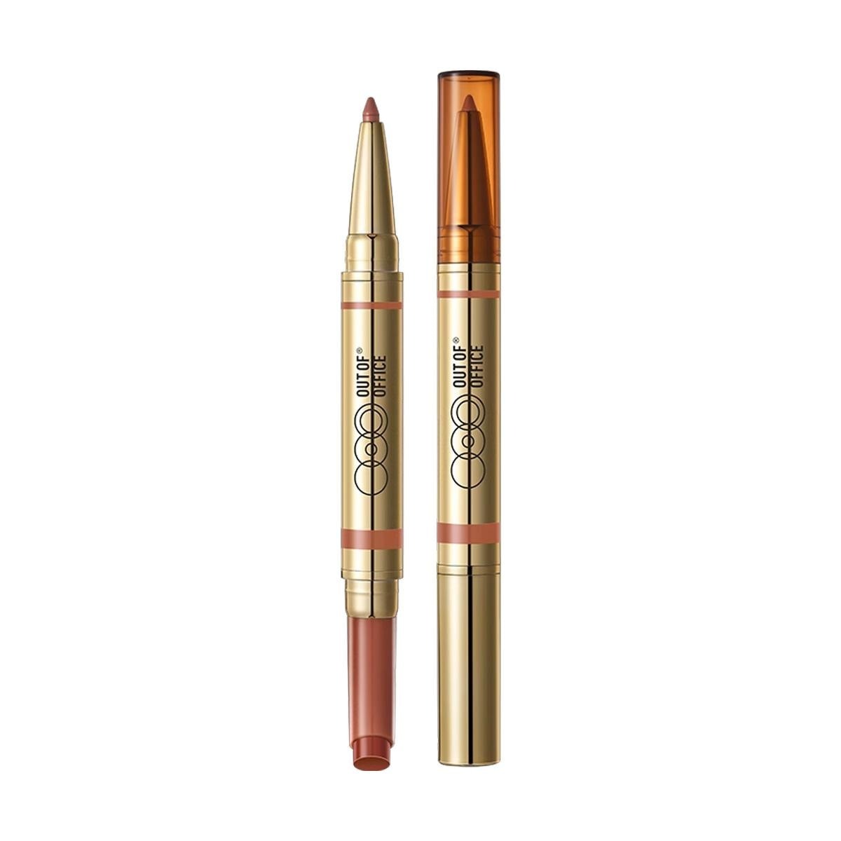 Out of Office 2-in-1 Lip Balm & Lip Liner Duo creamy lipstick