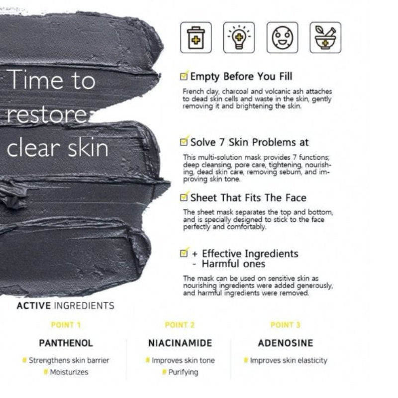 Barulab 7-in-1 Total Solution Black Clay Mask - RV Cosmetics