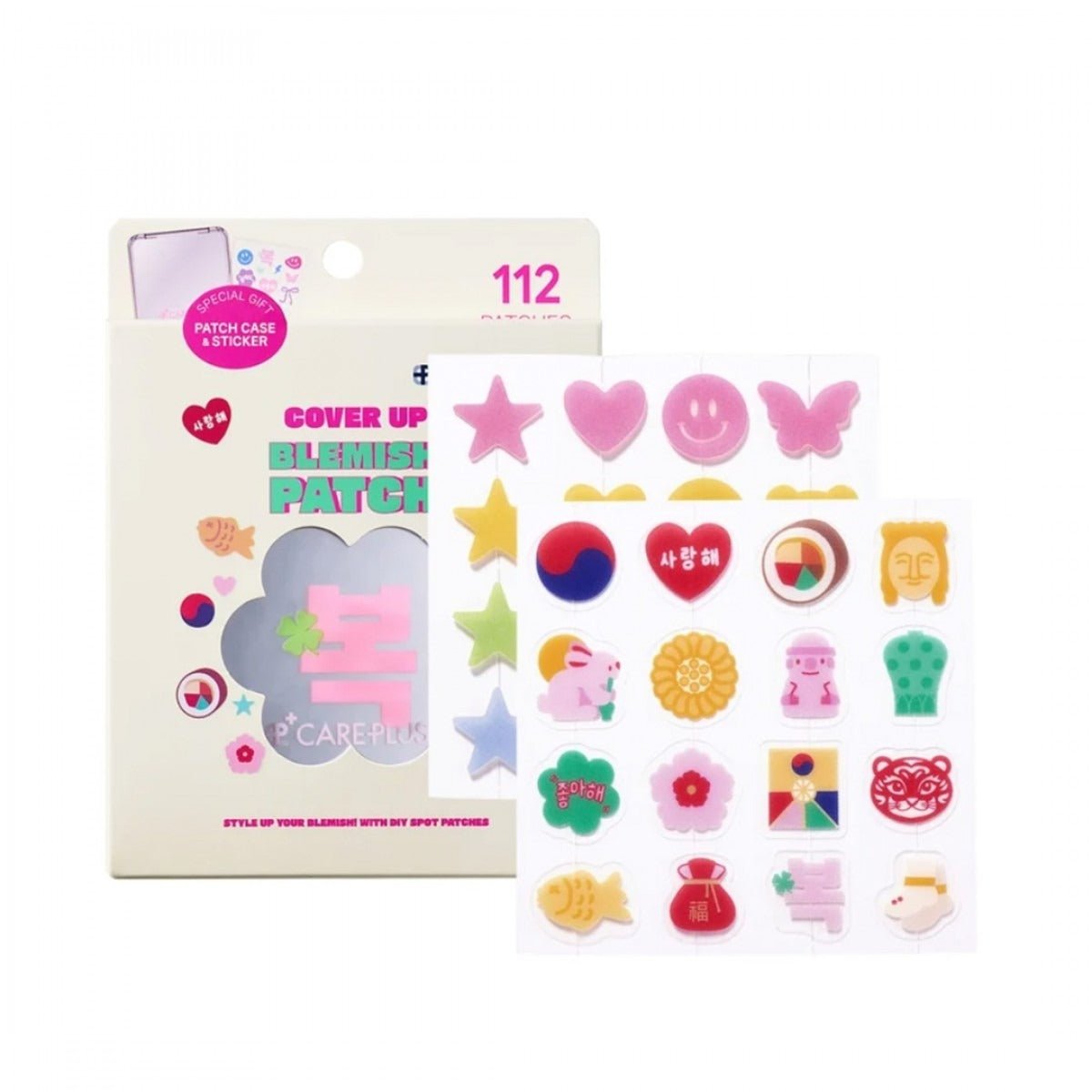 Care Plus Cover Up Blemish Patch – Korean Edition (112 Patches + Gift Case) - RV Cosmetics