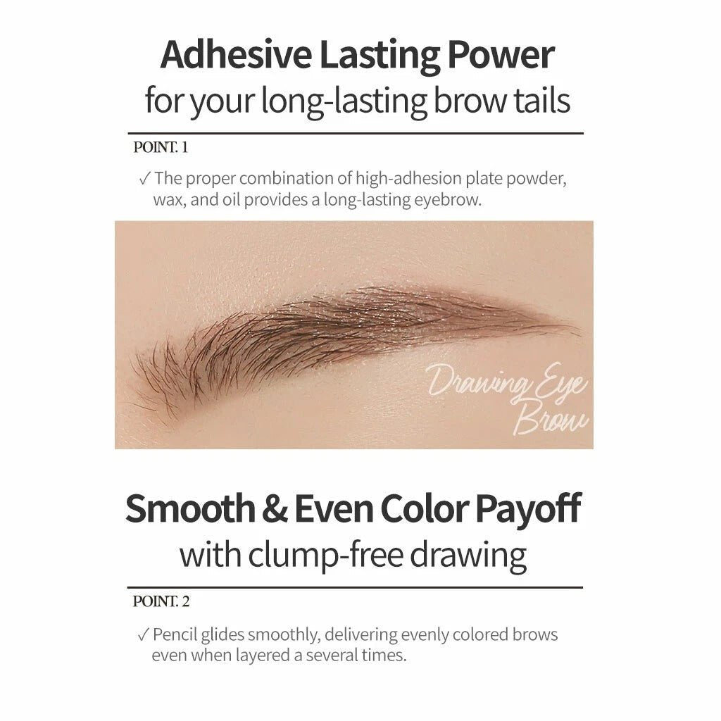 Etude House Drawing Eye Brow Pencil – Natural Long-Lasting Eyebrow Shaper - RV Cosmetics