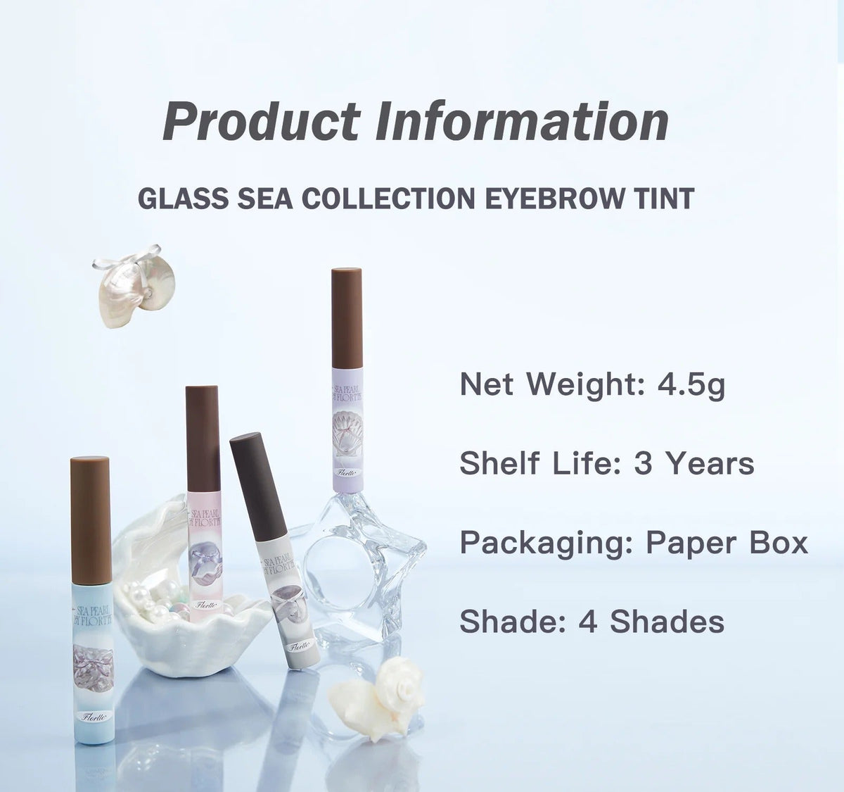 Flortte Glass Sea Collection Eyebrow Tint - RV Cosmetics