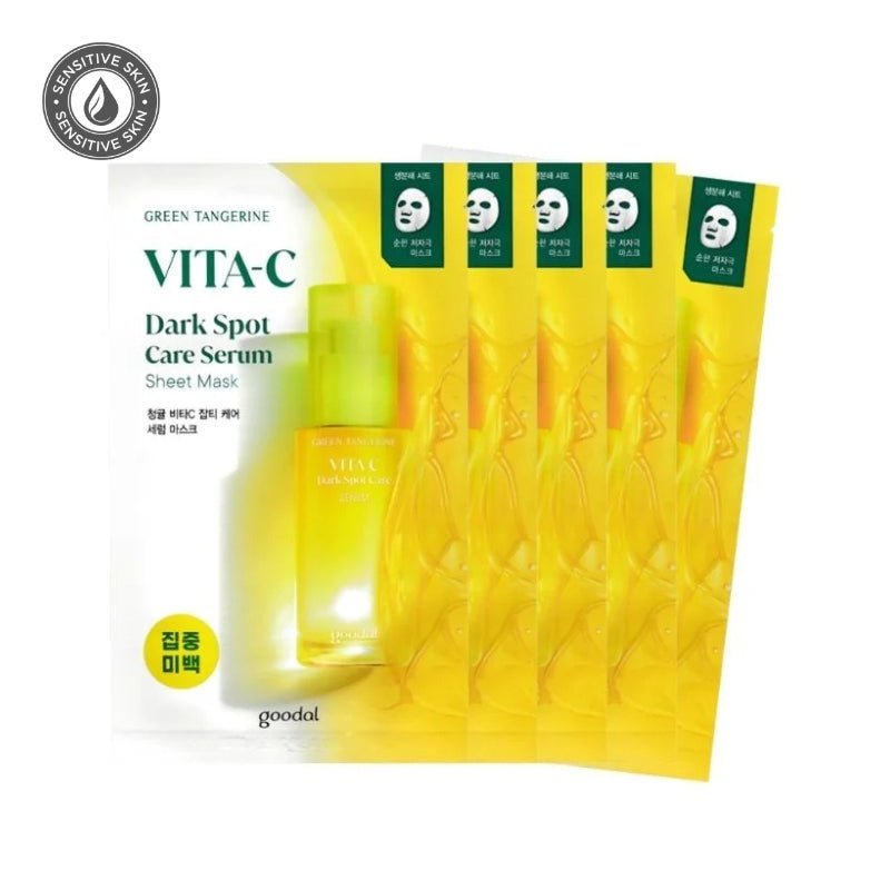 Goodal Green Tangerine Vita C Dark Spot Care Set (Serum + Cream + 2 Sheet Masks) - RV Cosmetics