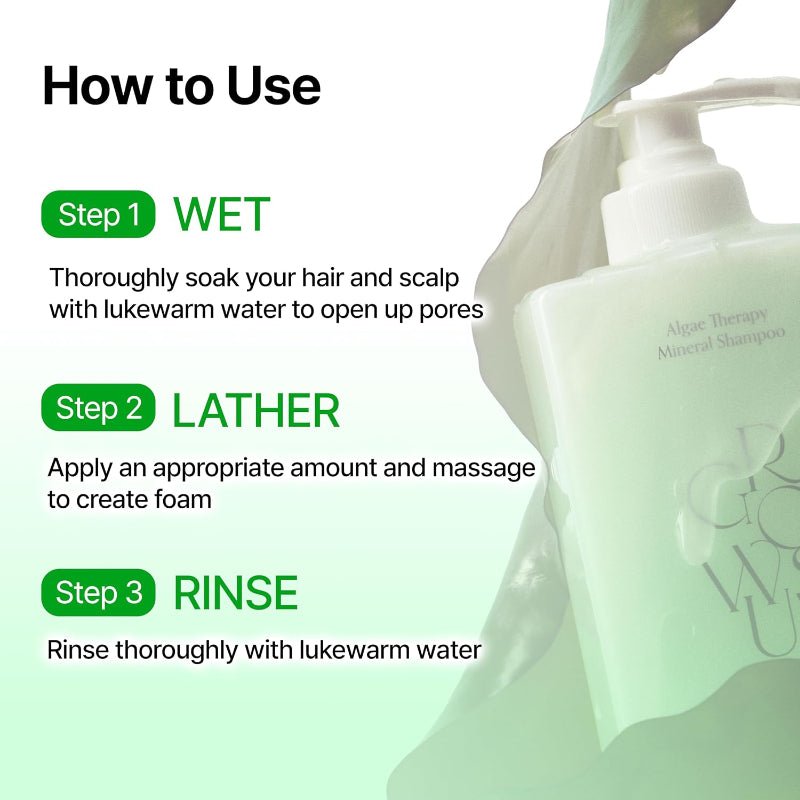 GROWUS Algae Therapy Mineral Shampoo 500ml - RV Cosmetics