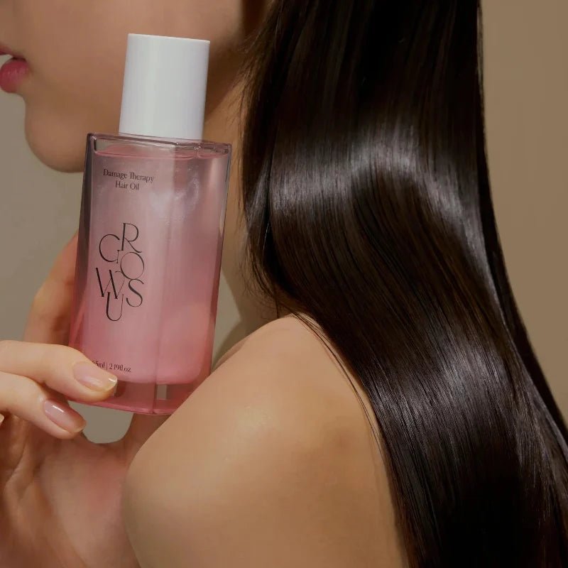 Growus Damage Therapy Hair Oil 65ml – Nourishing Korean Hair Oil for Smooth &amp; Healthy-Looking Hair - RV Cosmetics