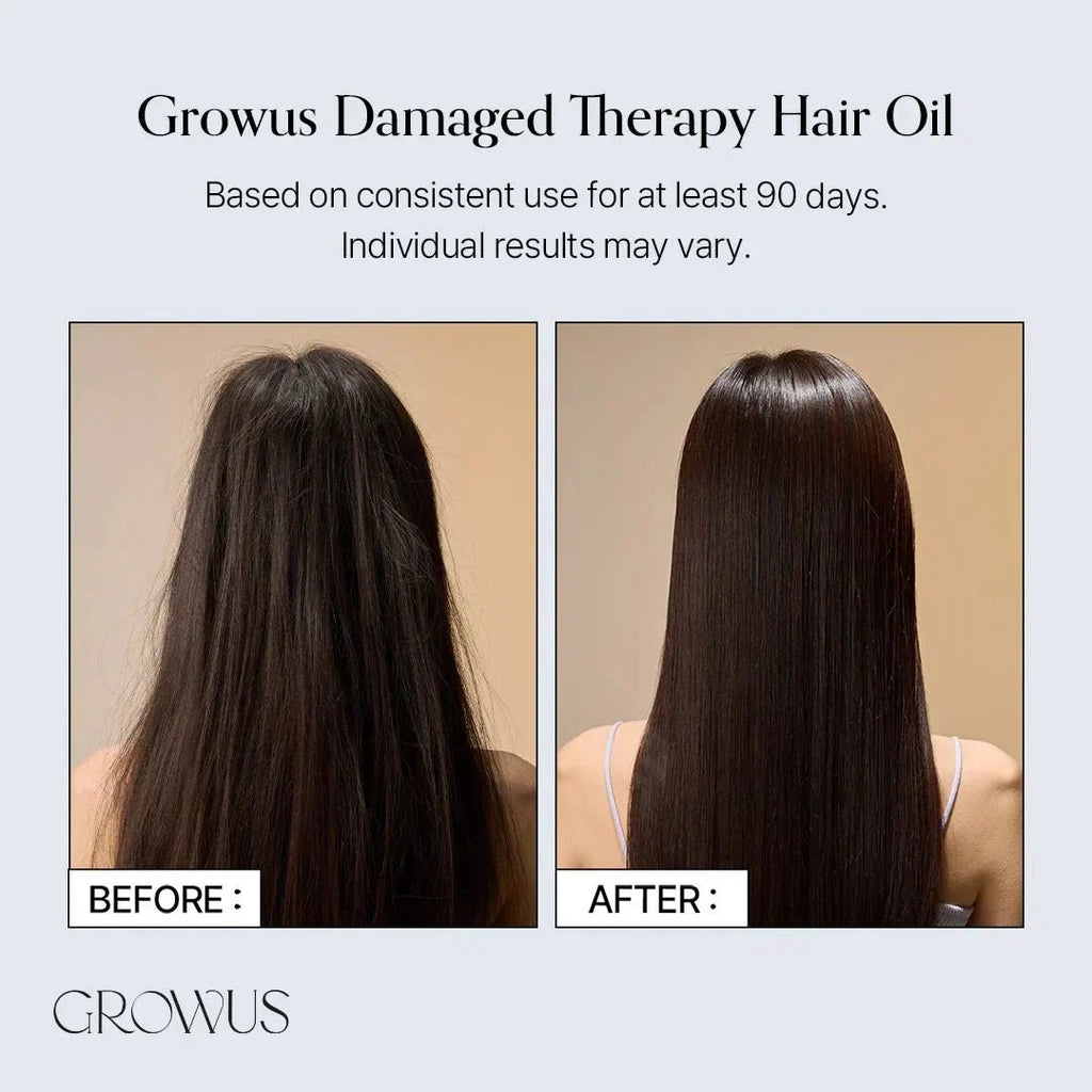 Growus Damage Therapy Hair Oil 65ml – Nourishing Korean Hair Oil for Smooth &amp; Healthy-Looking Hair - RV Cosmetics
