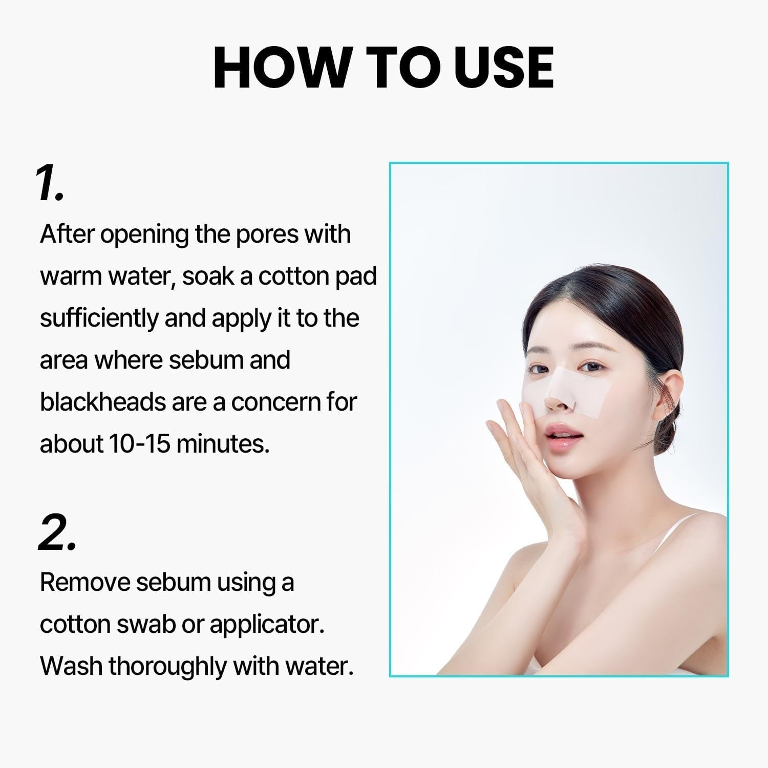 ILSO Natural Mild Clear Nose Patch Set + 40 Skin Wrap Cotton Pads (Sebum Softener & Pore Care Kit） - RV Cosmetics