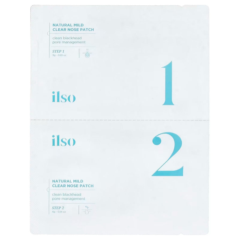 ILSO Natural Mild Clear Nose Patch Set + 40 Skin Wrap Cotton Pads (Sebum Softener & Pore Care Kit） - RV Cosmetics