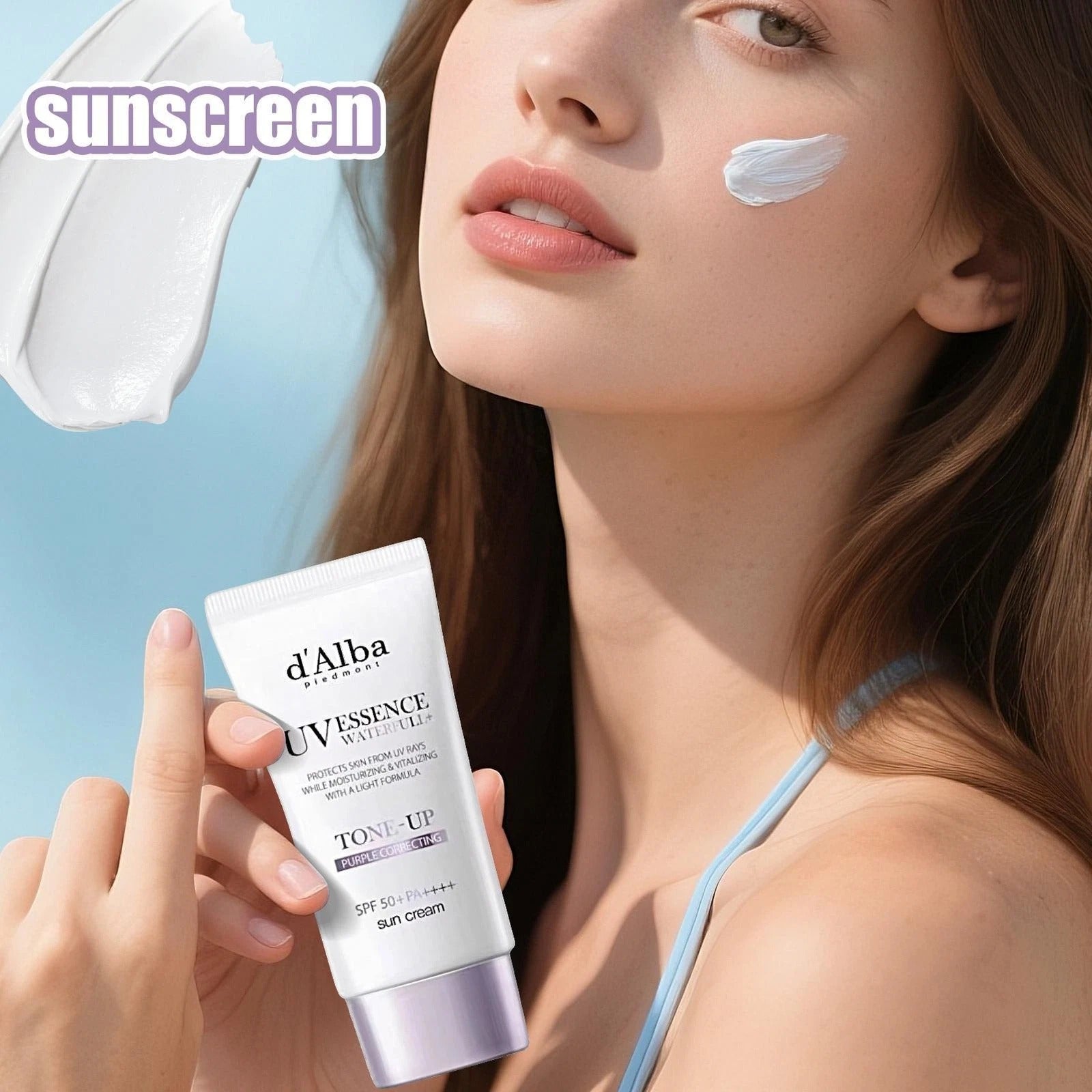d’Alba Waterfull UV Essence Tone Up Sun Cream Purple SPF50+ PA++++ 50ml