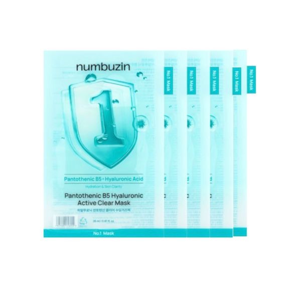 Numbuzin No.1  Pantothenic B5 Hyaluronic Active Clear Mask Sheet