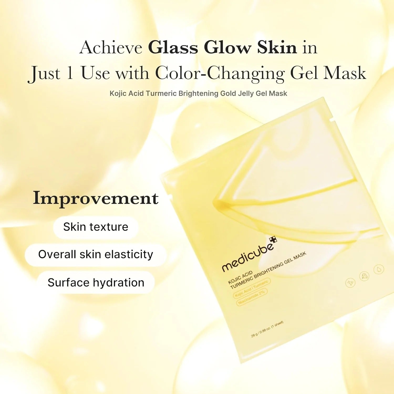 MEDICUBE Kojic Acid Turmeric Brightening Gel Mask – Radiance-Boosting Sheet Mask
