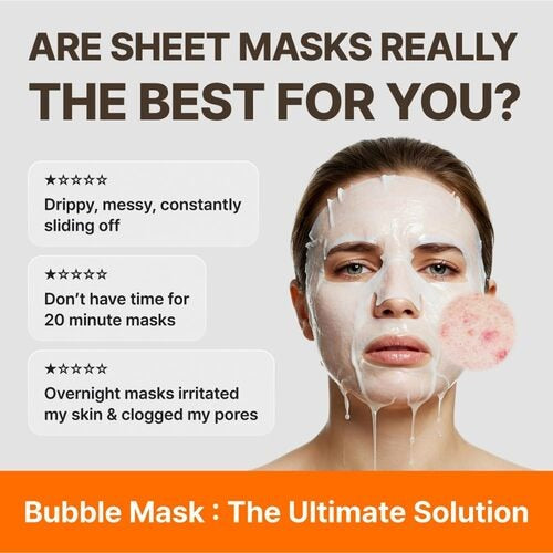 MENOKIN 30 Seconds Quick Bubble Mask 5 Types – Multi-Action Oxygen Foaming Mask