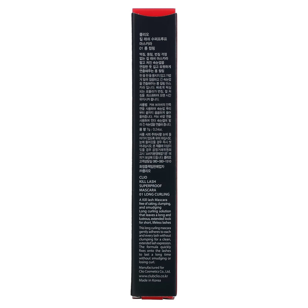 CLIO – Kill Lash Superproof Mascara 01 Long Curling