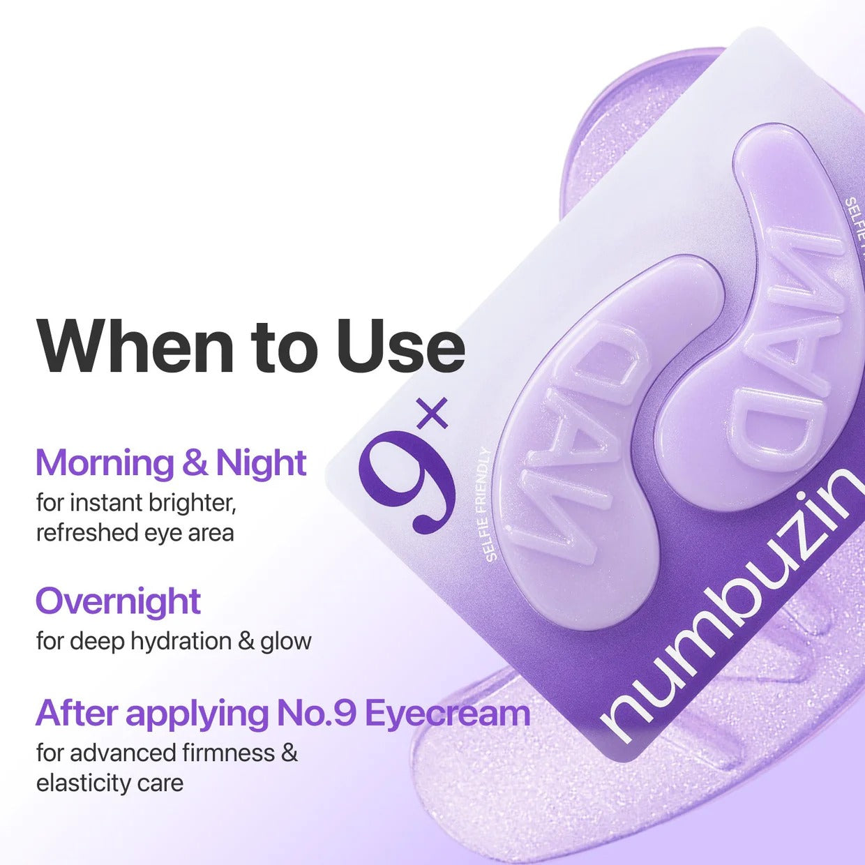 Numbuzin No.9 NAD+ Collagen Under Eye Patches (5pc）