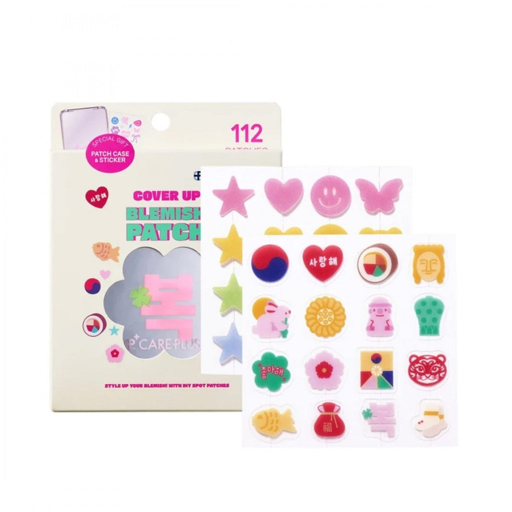 Care Plus Cover Up Blemish Patch – Korean Edition (112 Patches + Gift Case)