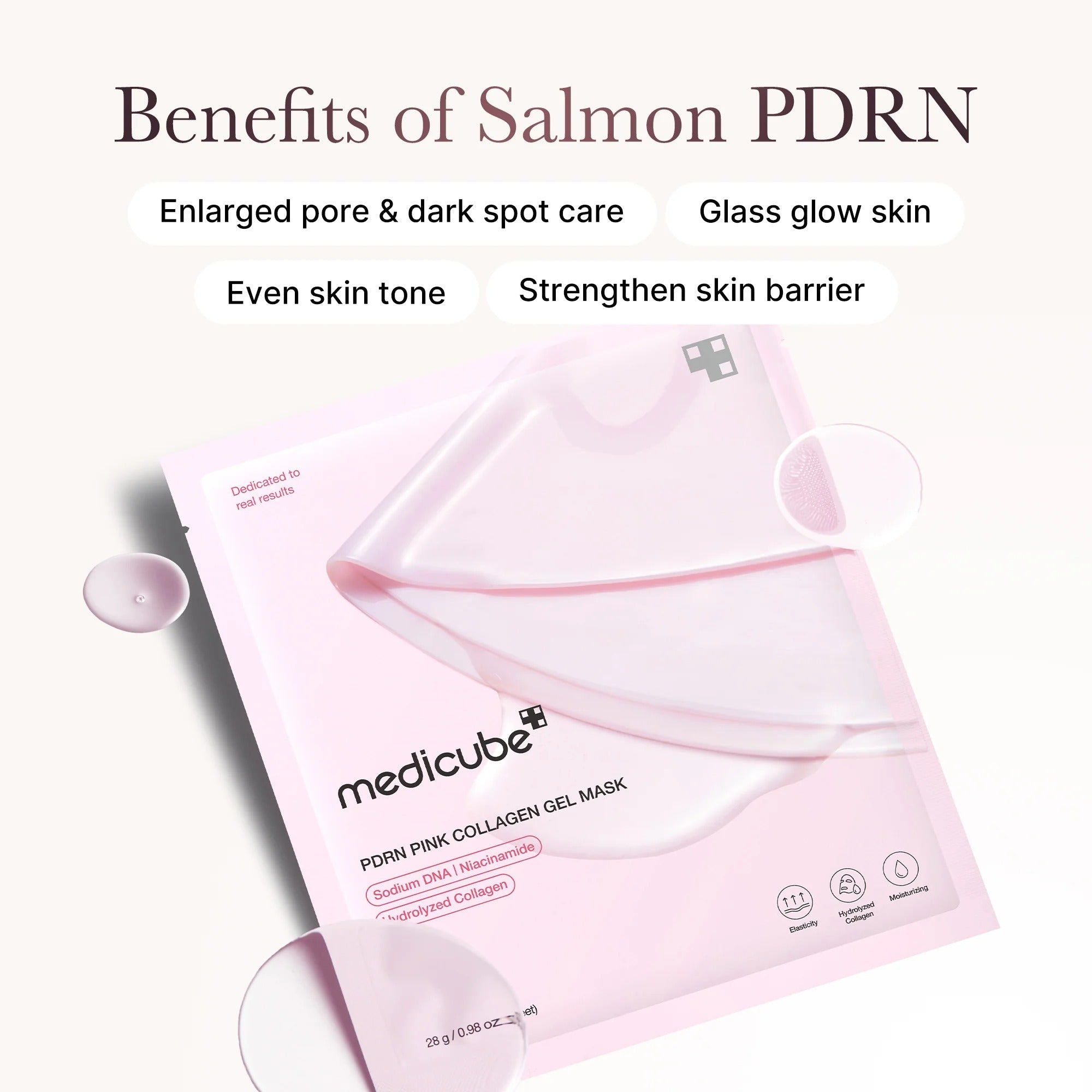 MEDICUBE PDRN Pink Collagen Gel Mask – Hydrating & Firming Sheet Mask
