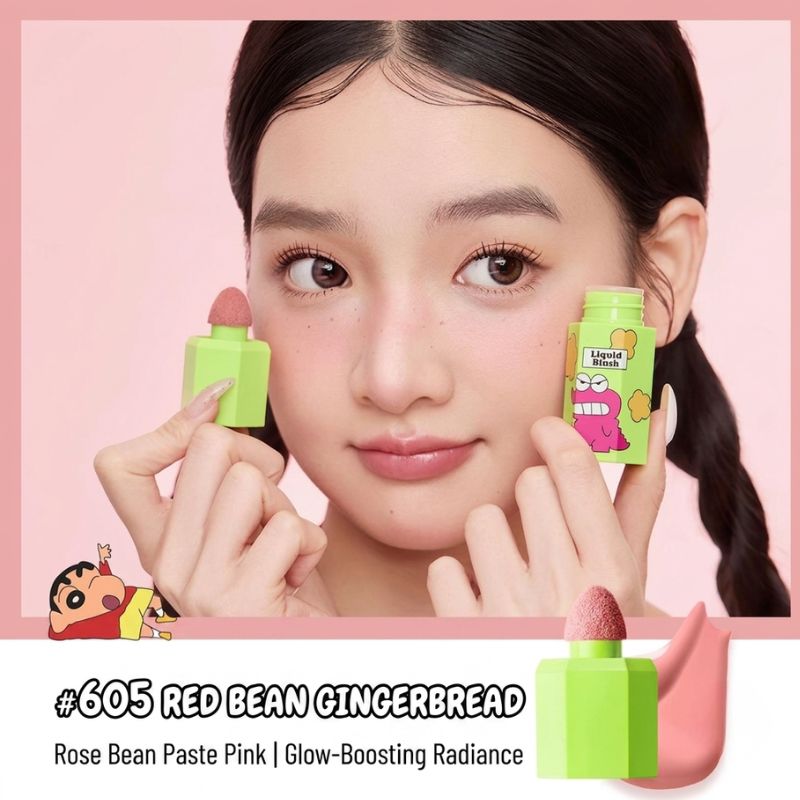 JILL LEEN x Crayon Shin-chan Liquid Blush | Soft Natural Cheek Tint - RV Cosmetics