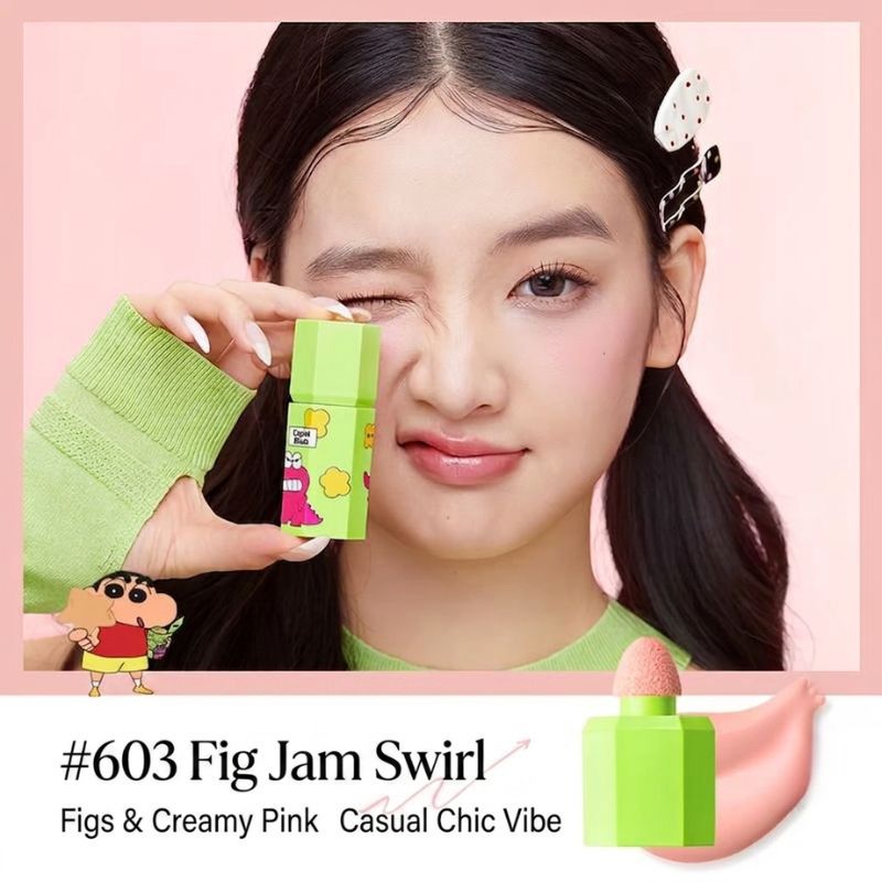 JILL LEEN x Crayon Shin-chan Liquid Blush | Soft Natural Cheek Tint - RV Cosmetics