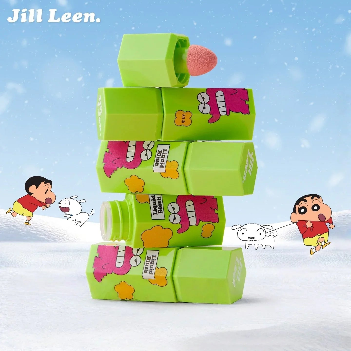 JILL LEEN x Crayon Shin-chan Liquid Blush | Soft Natural Cheek Tint - RV Cosmetics