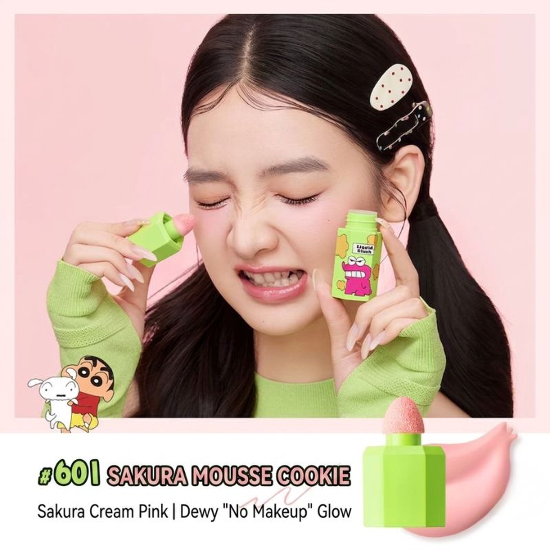 JILL LEEN x Crayon Shin-chan Liquid Blush | Soft Natural Cheek Tint - RV Cosmetics