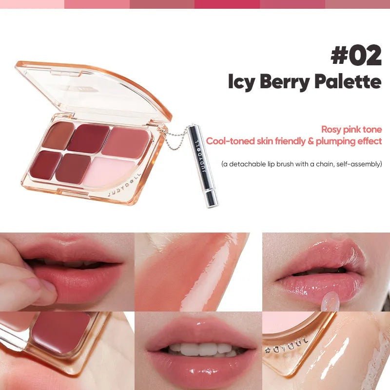 JUDYDOLL 6-Color Multi-Use Lip Palette - RV Cosmetics