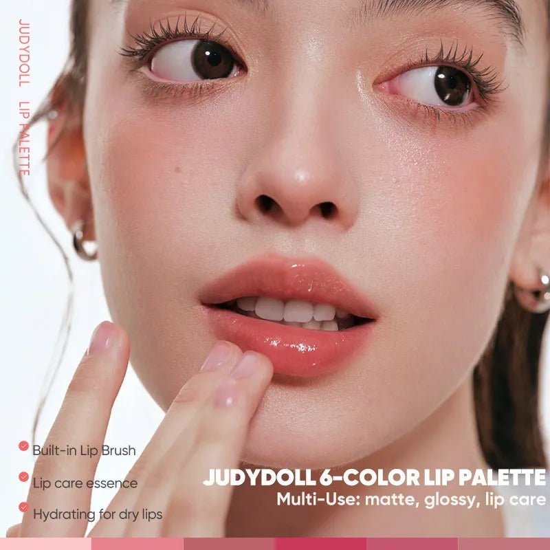 JUDYDOLL 6-Color Multi-Use Lip Palette - RV Cosmetics