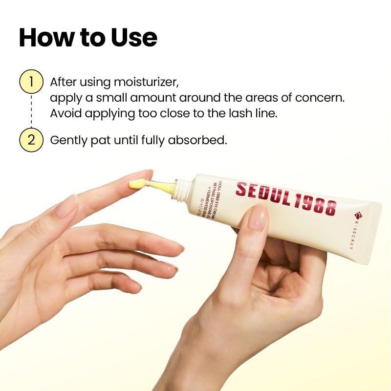 K-Secret Seoul 1988 Eye Cream 30ml – Retinal Liposome 4% + Fermented Bean - RV Cosmetics