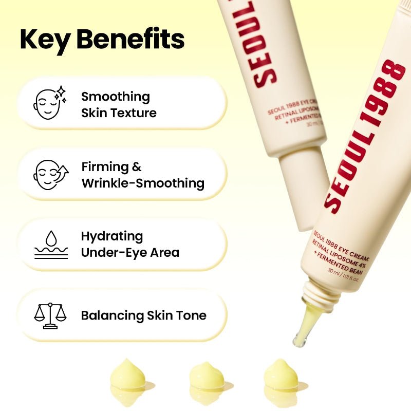 K-Secret Seoul 1988 Eye Cream 30ml – Retinal Liposome 4% + Fermented Bean - RV Cosmetics