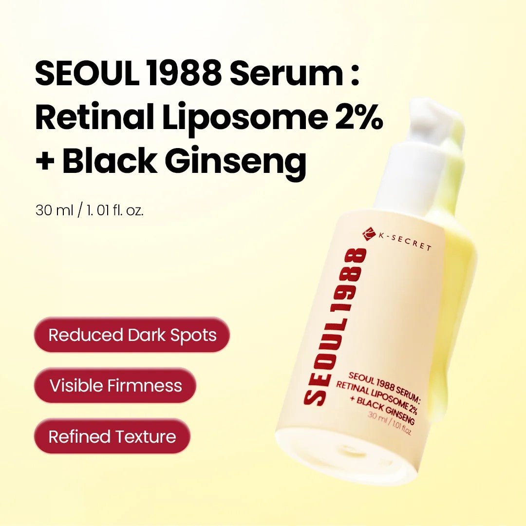 K-SECRET Seoul 1988 Retinal Liposome 2% + Black Ginseng Serum 30ml - RV Cosmetics