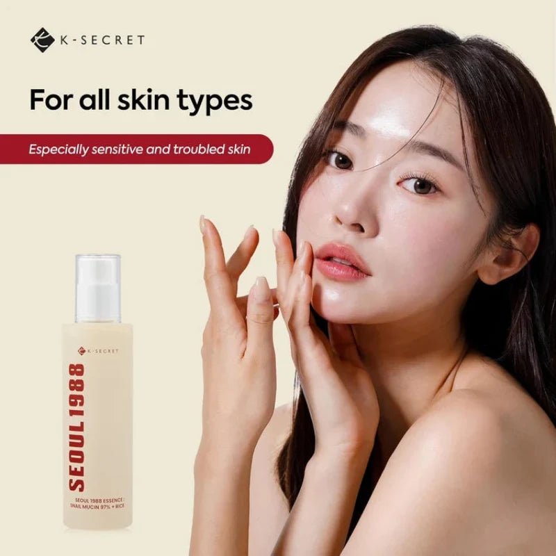 K-SECRET Seoul 1988 Snail Mucin 97% + Rice Essence 100ml - RV Cosmetics