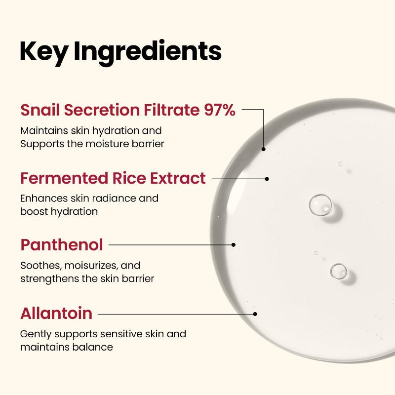K-SECRET Seoul 1988 Snail Mucin 97% + Rice Essence 100ml - RV Cosmetics