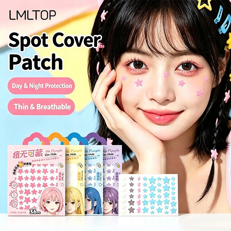 LMLTOP Star Acne Patches (36pcs) – Invisible Lightweight Breathable Spot Covers for Daily Blemish Care - RV Cosmetics