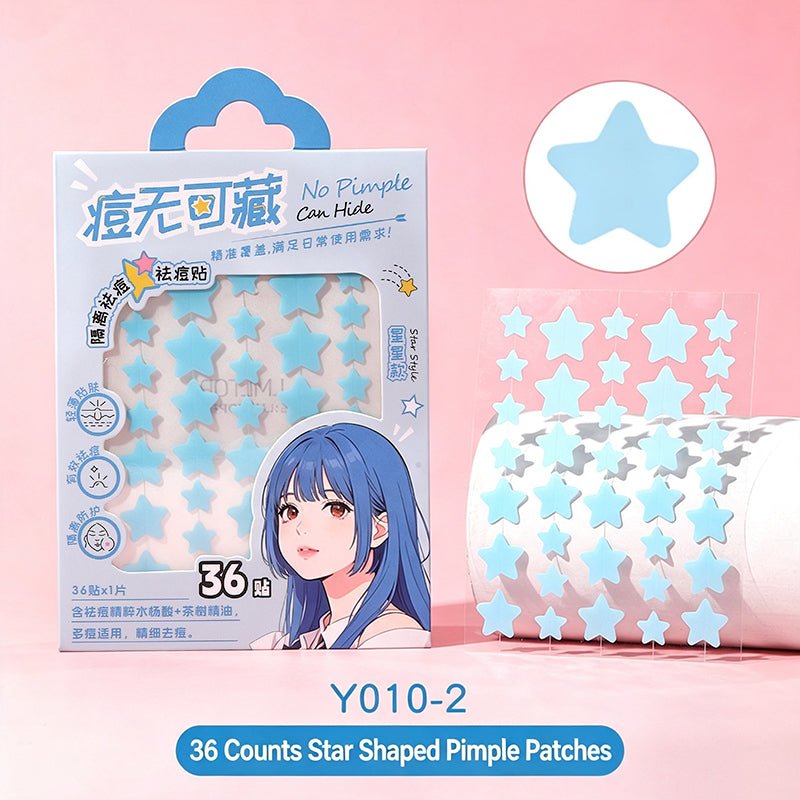 LMLTOP Star Acne Patches (36pcs) – Invisible Lightweight Breathable Spot Covers for Daily Blemish Care - RV Cosmetics