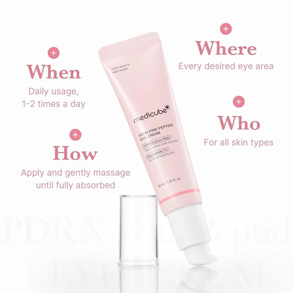 Medicube Pink Eye Cream with PDRN & Peptides (30ml) - RV Cosmetics