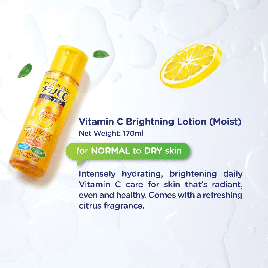 Melano CC Brightening Lotion Rich Moist Vitamin C Toner - RV Cosmetics