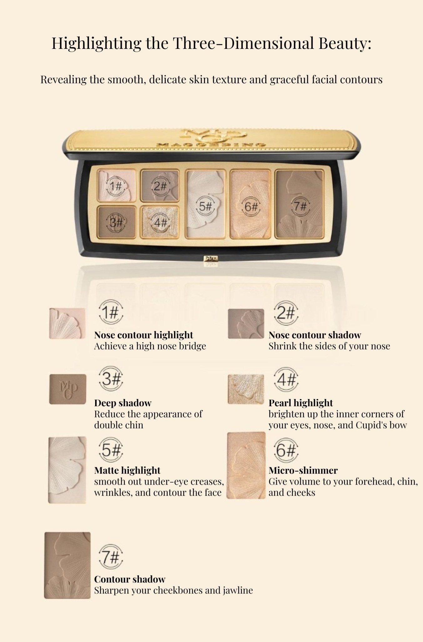 MGP 3D Light Contour Pressed Powder Palette - RV Cosmetics