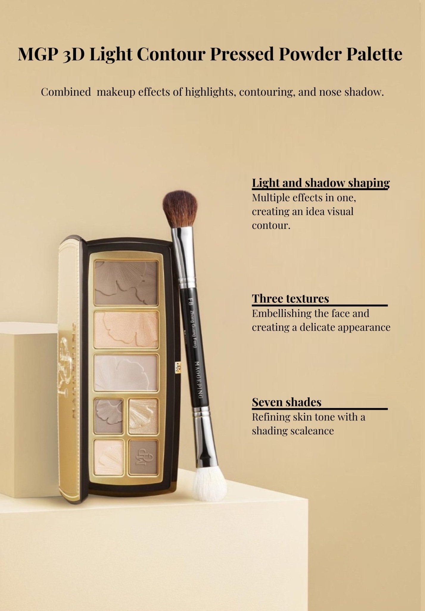 MGP 3D Light Contour Pressed Powder Palette - RV Cosmetics