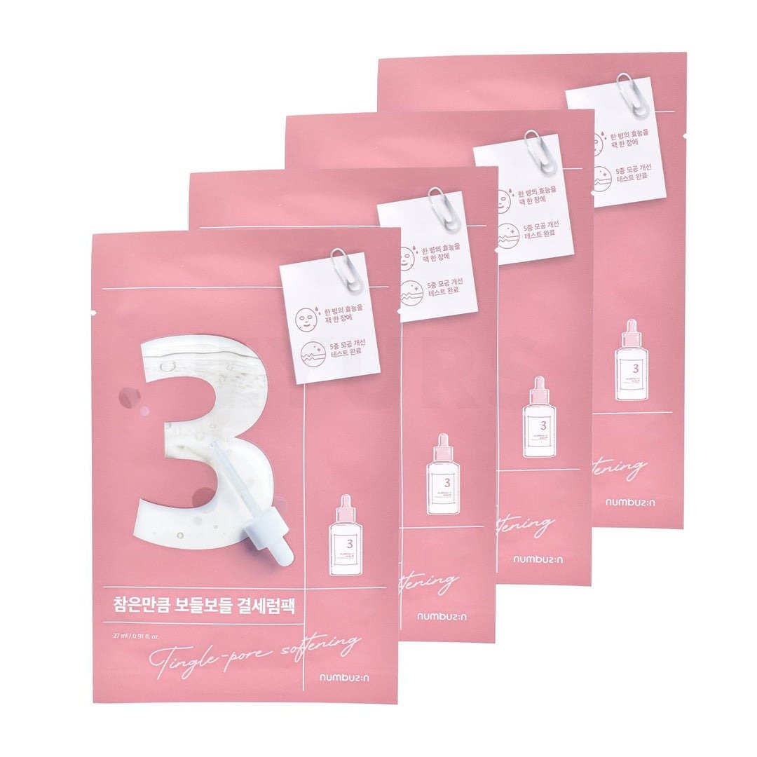 Numbuzin No. 3 Tingle-Pore Softening Sheet Mask - RV Cosmetics