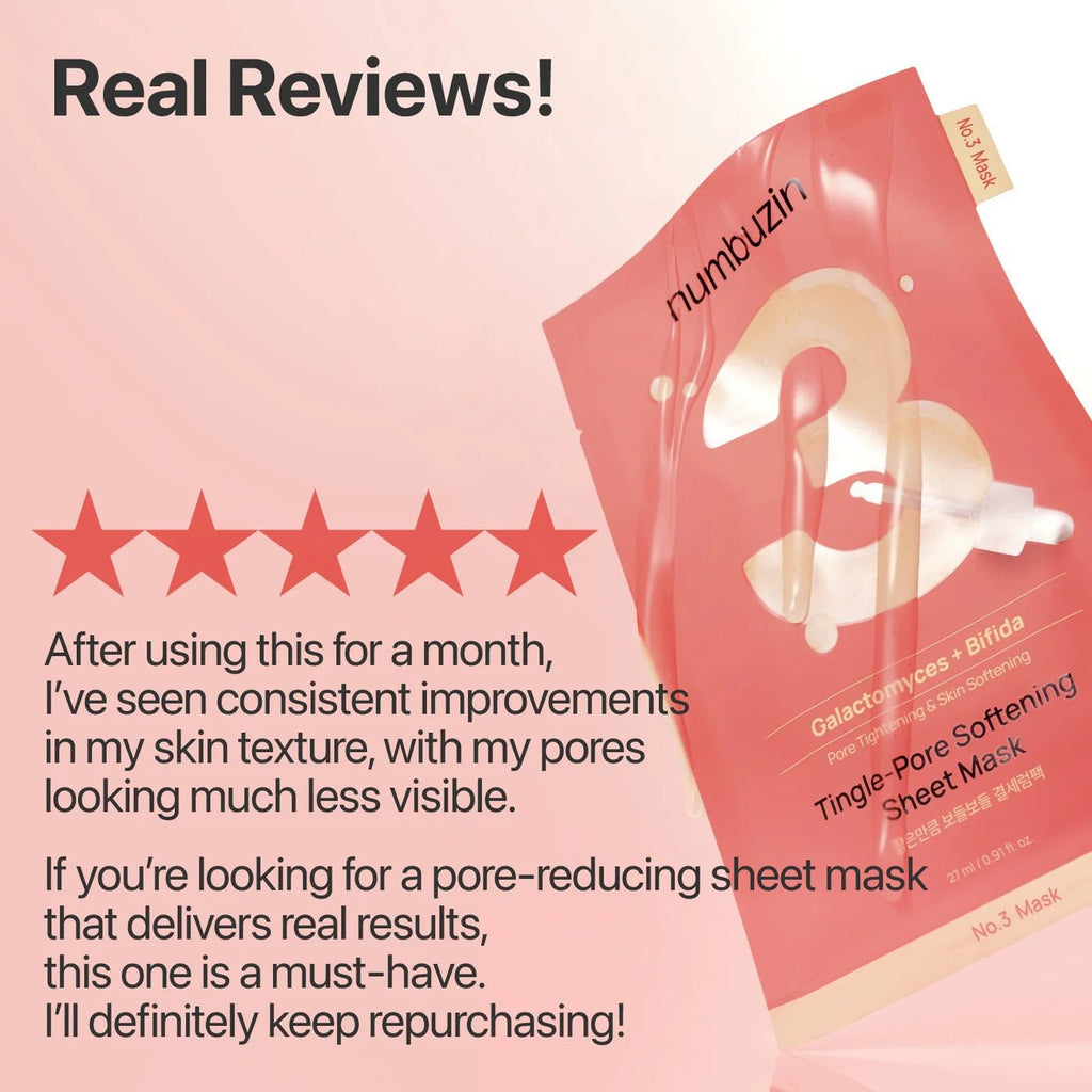 numbuzin Sheet Mask Mask Multipack (5 Sheets) - No.1 to No.5 Best Collection | Hydrating, Pores, Calming, Brightening & Anti-Aging Skin Care Set - RV Cosmetics