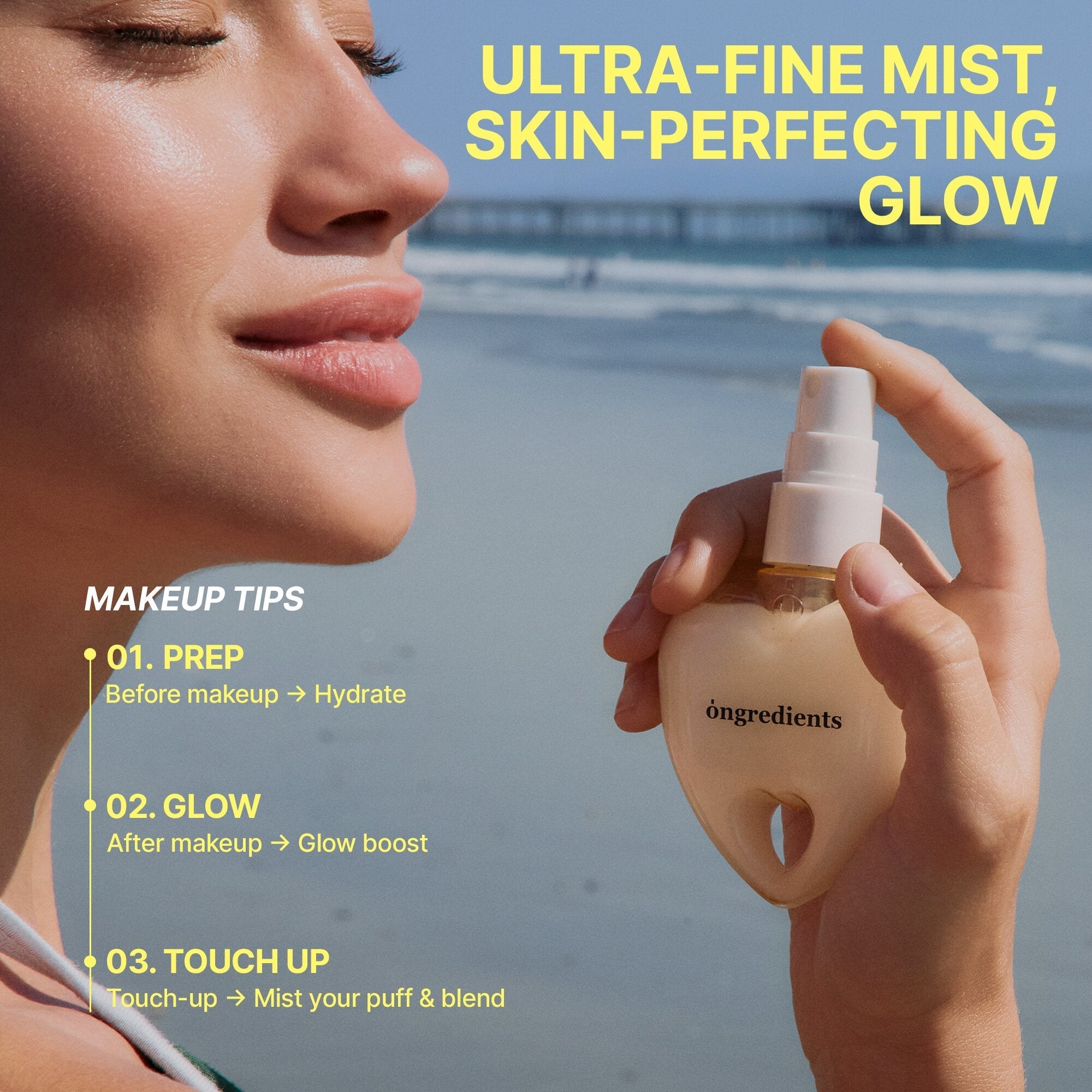 Ongredients Skin Barrier Glow Mist (Heart Edition) 50ml | K-Beauty Glow - RV Cosmetics