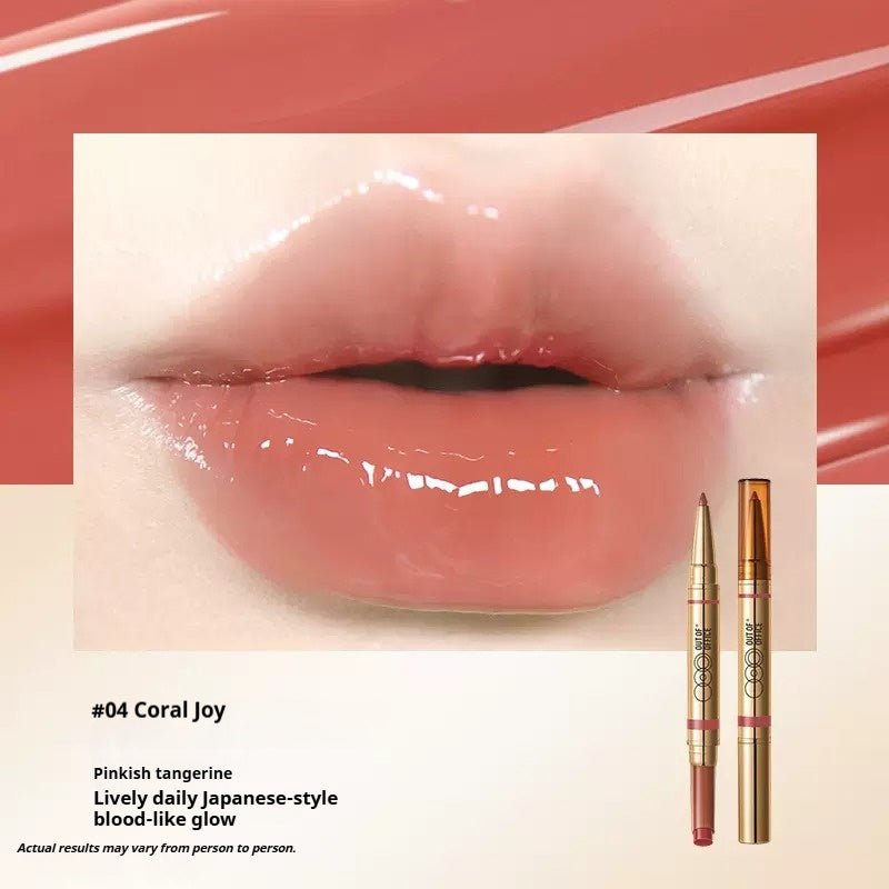 Out of Office 2-in-1 Lip Balm & Lip Liner Duo creamy lipstick - RV Cosmetics