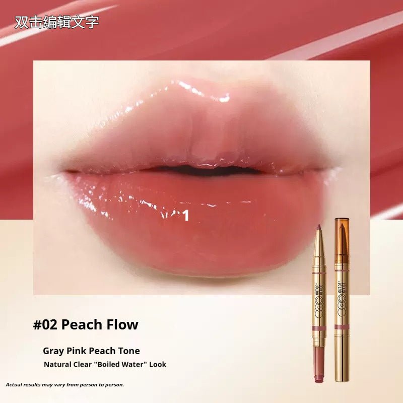 Out of Office 2-in-1 Lip Balm & Lip Liner Duo creamy lipstick - RV Cosmetics