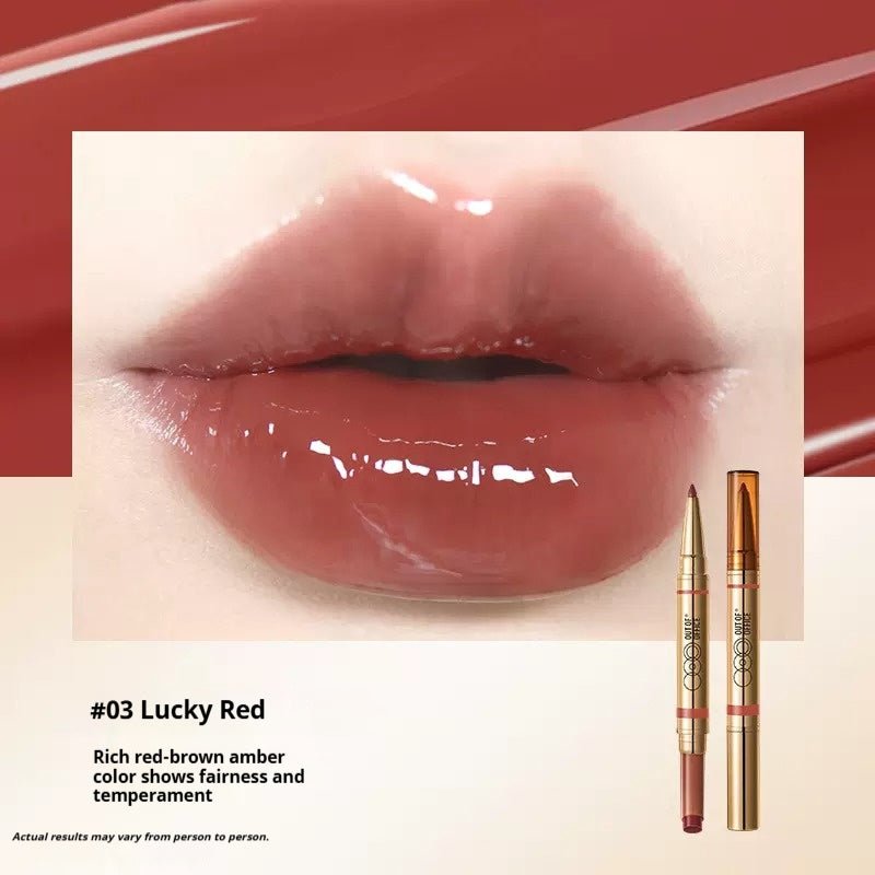 Out of Office 2-in-1 Lip Balm & Lip Liner Duo creamy lipstick - RV Cosmetics